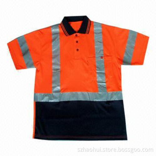 Men's Polo Shirt with Reflective Band